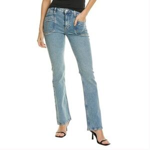 We The Free Aiden Light Wash Slim Flare Mid Rise Jean Size 26